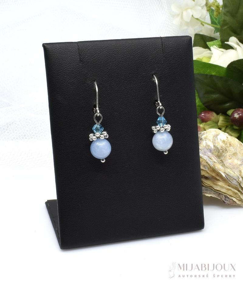 Náušnice z akvamarínu