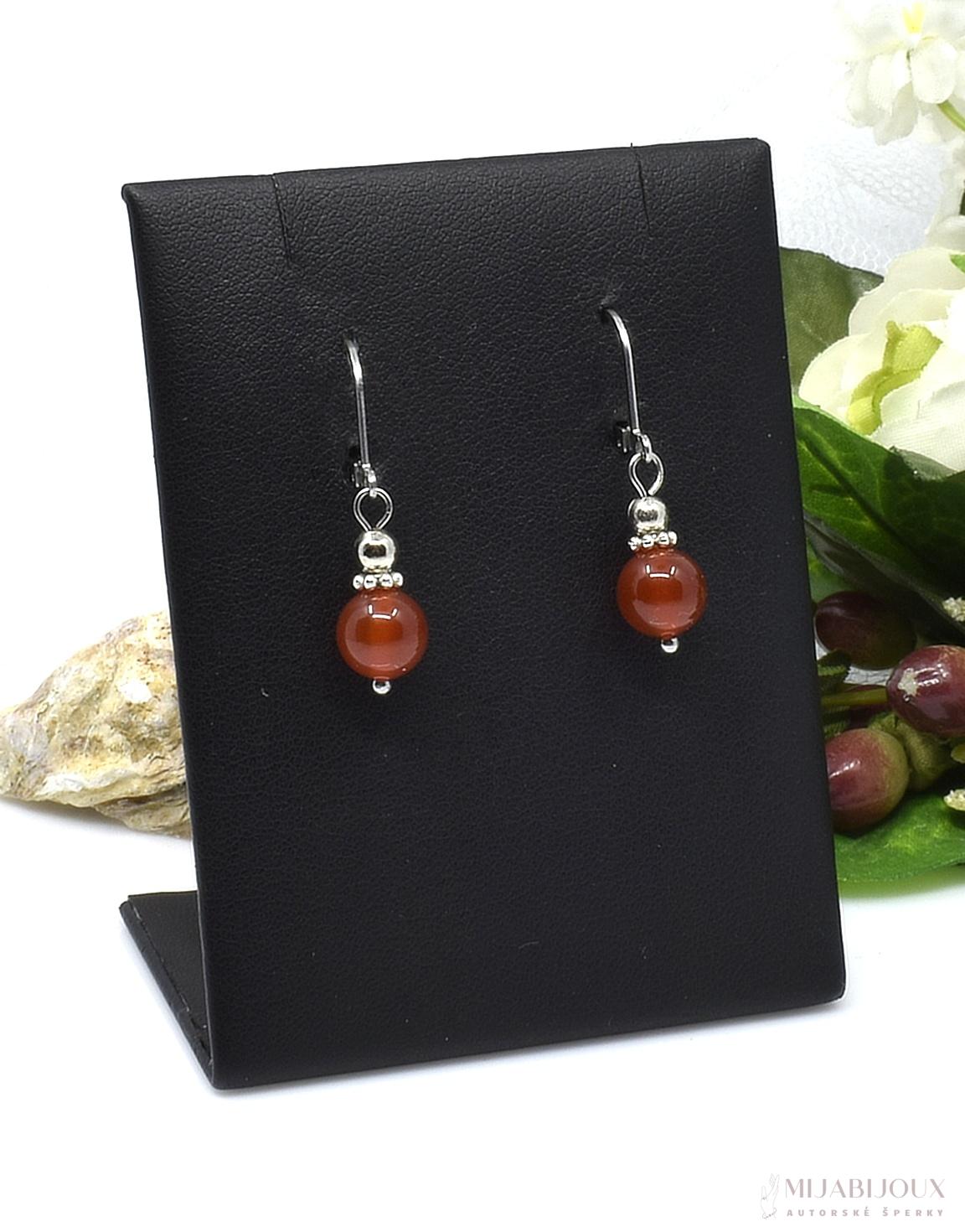 Náušnice z karneolu