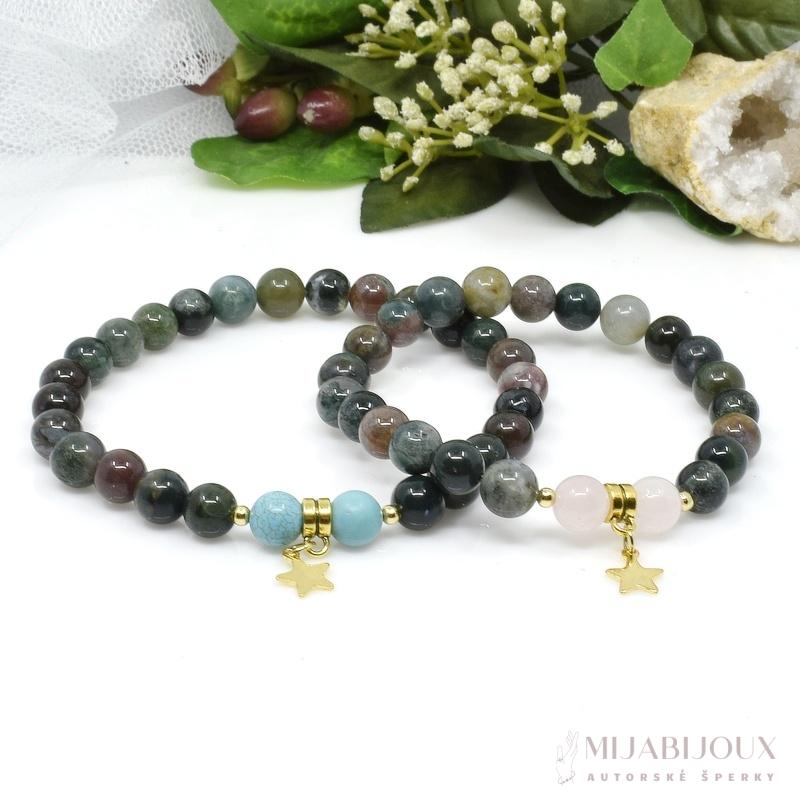 Partnerské náramky z achátu