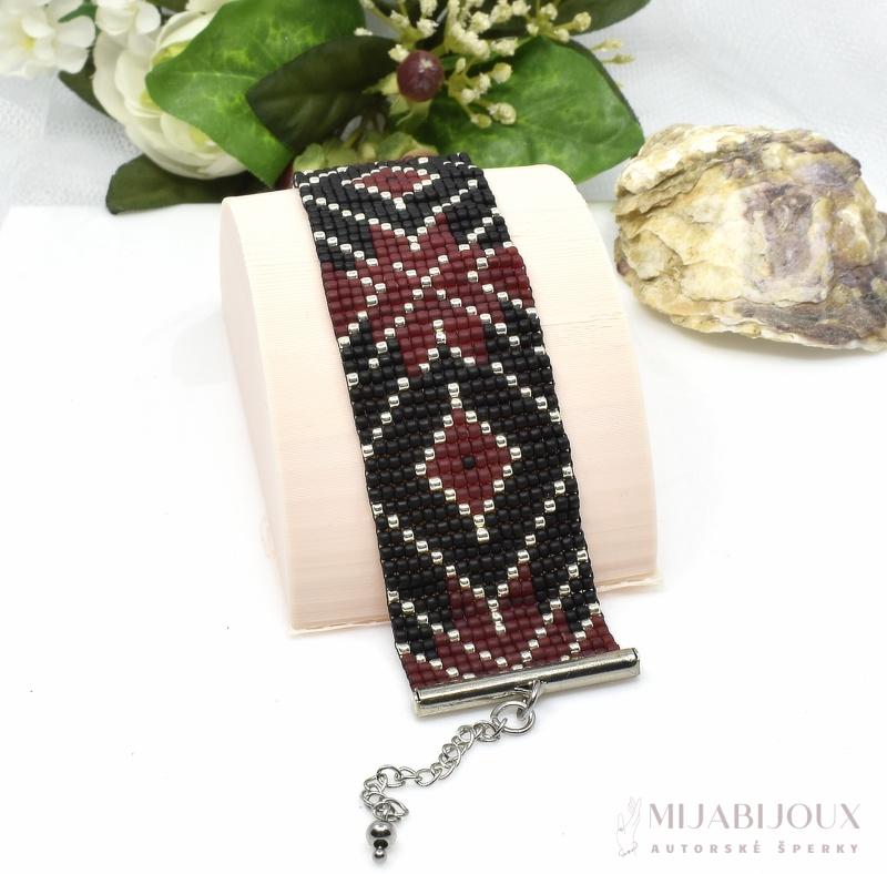 Černo - červený náramek