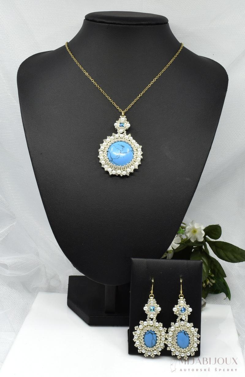 Sada náhrdelníku a náušnic z tyrkenitu