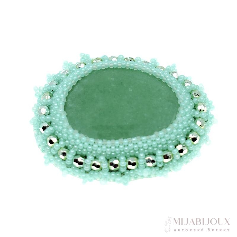 Brož z minerálu avanturín