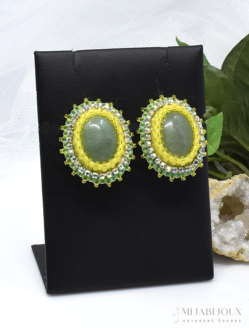 Klipsy z avanturínu