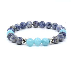 Náramek z minerálů sodalit a amazonit