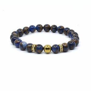 Náramek z minerálů jaspis a hematit