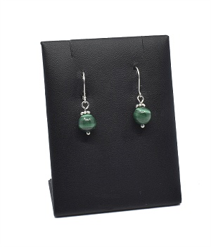 Náušnice z minerálu malachit