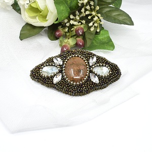 Spona do vlasů s jaspisem