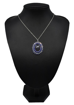 Náhrdelník z minerálu šedý achát