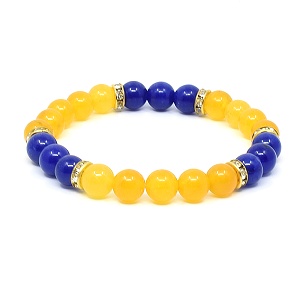 Náramek z minerálů jadeitu