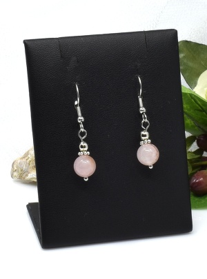 Náušnice z růžového křišťálu