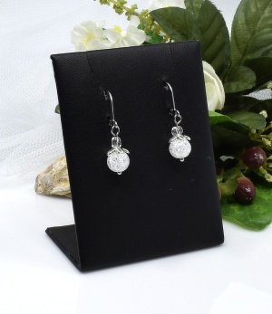 Náušnice z práskaného křišťálu