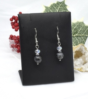 Náušnice z labradoritu