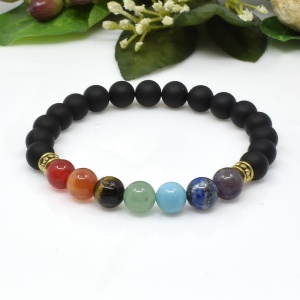 Čakrový náramek z onyxu