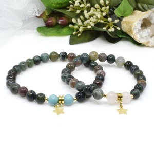 Partnerské náramky z achátu