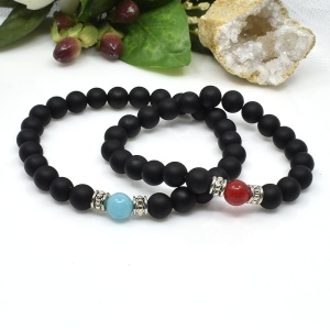 Partnerské náramky z onyxu