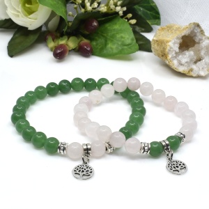 Partnerské náramky růženín a avanturín