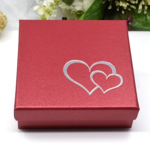 8x8 krabička střední - Červená se srdcem