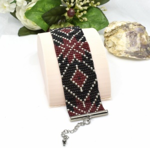 Černo - červený náramek