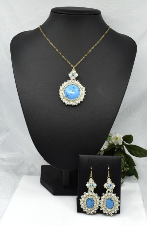 Sada náhrdelníku a náušnic z tyrkenitu