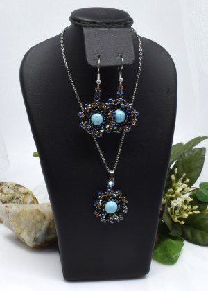 Modrá Harmonie - Sada šperků z tyrkenitu