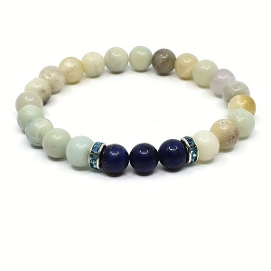 Náramek z minerálů amazonit a lapis lazuli