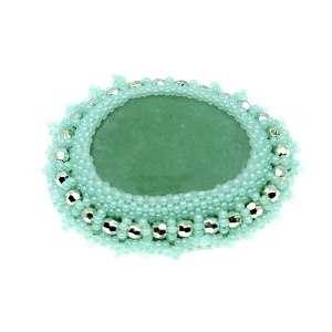 Brož z minerálu avanturín