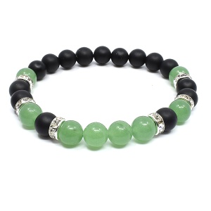 Náramek z minerálů avanturín a onyx