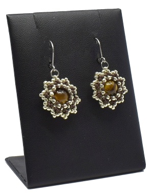 Náušnice z minerálů tygří oko