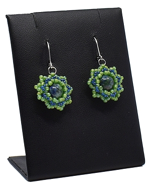 Náušnice z minerálu chryzokol