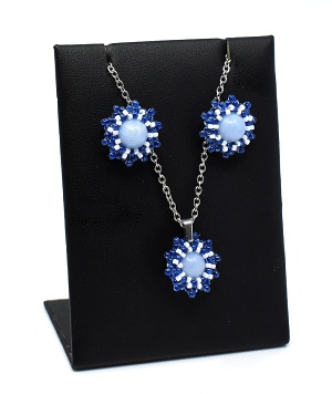 Souprava z minerálu modrý chalcedon