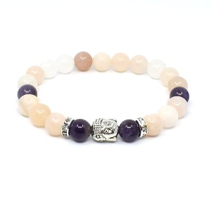 Náramek z minerálů avanturín a ametyst