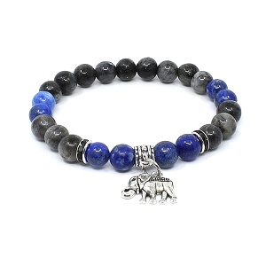 Náramek z minerálů labradorit a lapis lazuli