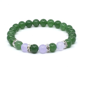 Náramek z minerálů avanturín a jadeit