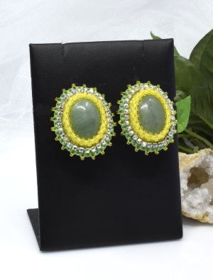 Klipsy z avanturínu