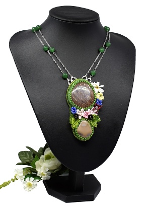 Náhrdelník s obrázkovým jaspisem