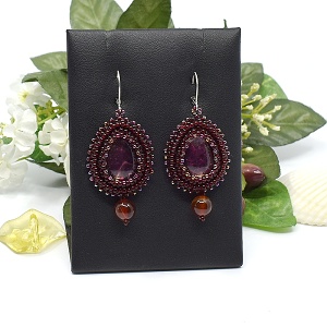 Vínové visací náušnice 