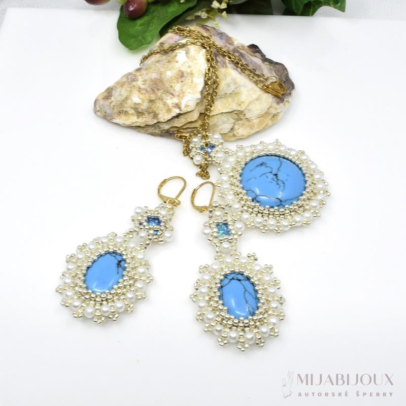 Sada náhrdelníku a náušnic z tyrkenitu