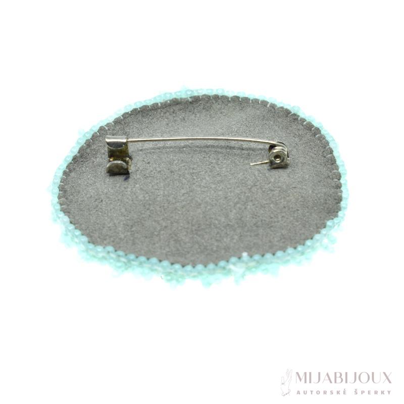 Brož z minerálu avanturín