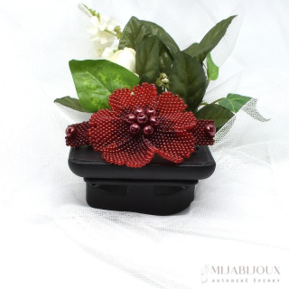 Spona do vlasů Červená kytička