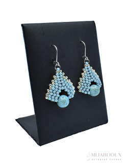 Náušnice Leyla s minerálem tyrkys