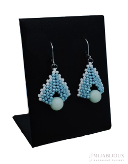 Náušnice Leyla s minerálem amazonit